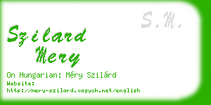 szilard mery business card