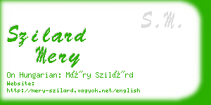 szilard mery business card